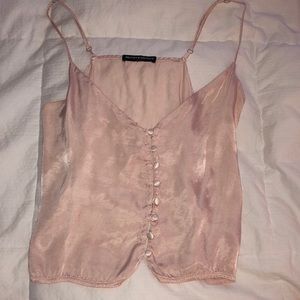 brandy melville silk crop top